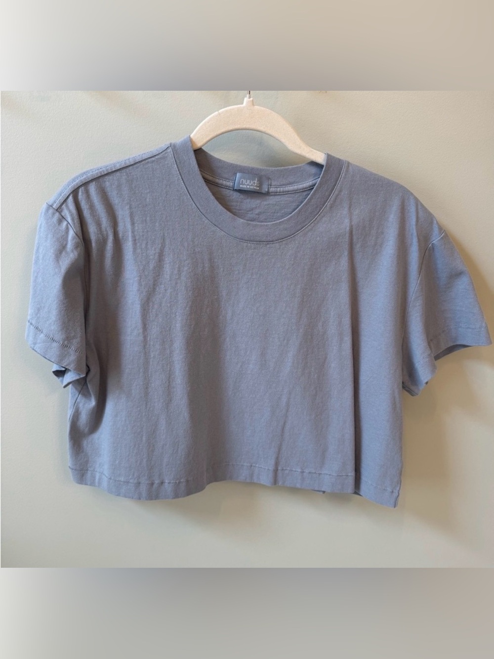 Nuuds Limited Edition Blue Vintage Cotton Crop Tee Size Small